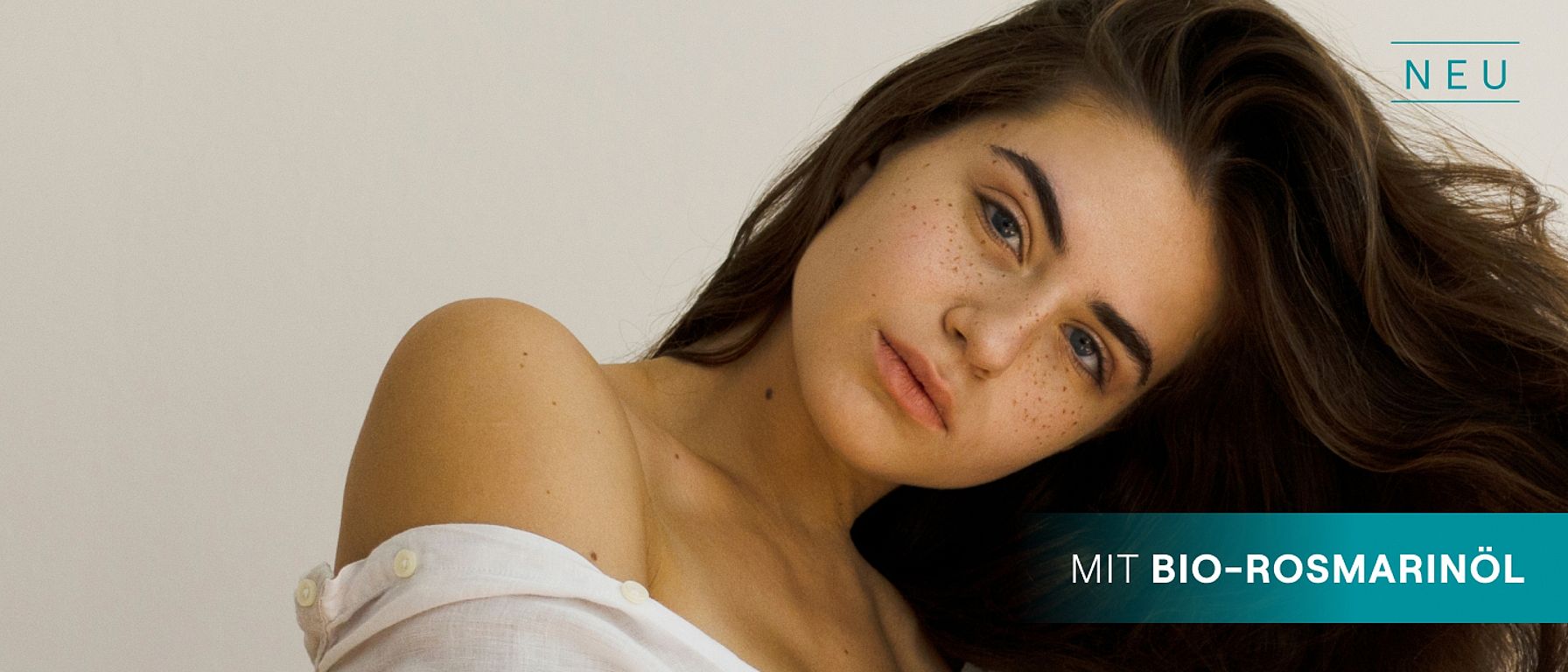 With organic rosemary oil, face and hair
