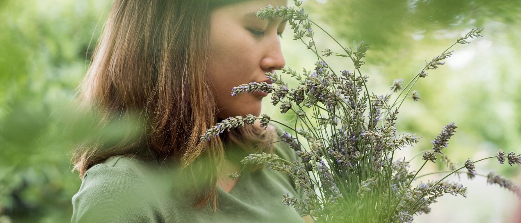 Ruiken aan lavendel