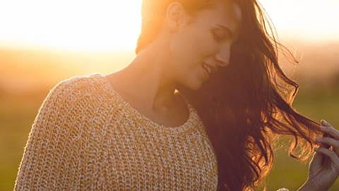 woman sunset